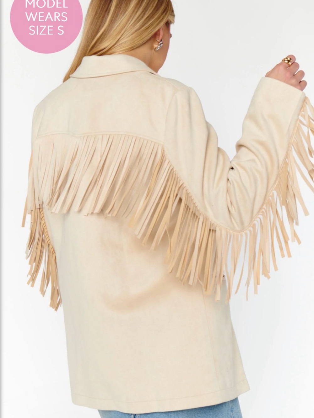 Show Me Your MuMu Cream Fringe Blazer - Picture 2 of 5